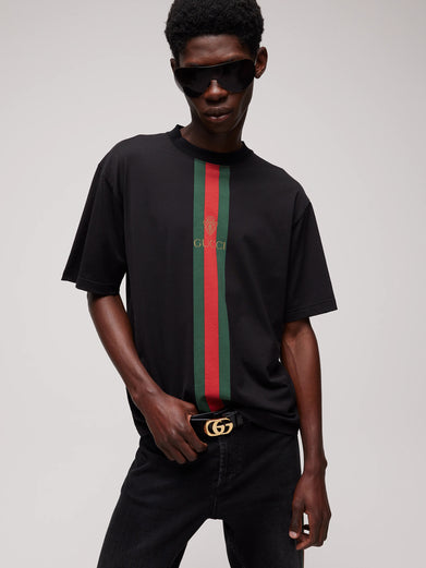 T-shirt in jersey di cotone con stampa