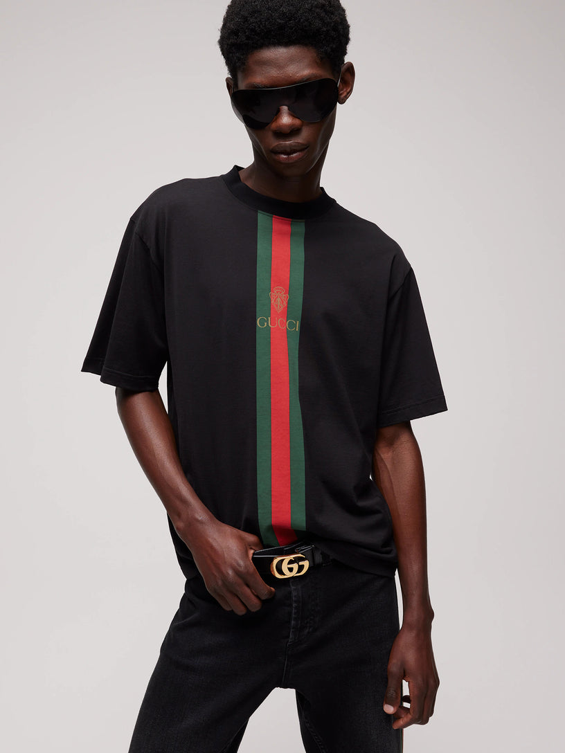 T-shirt in jersey di cotone con stampa