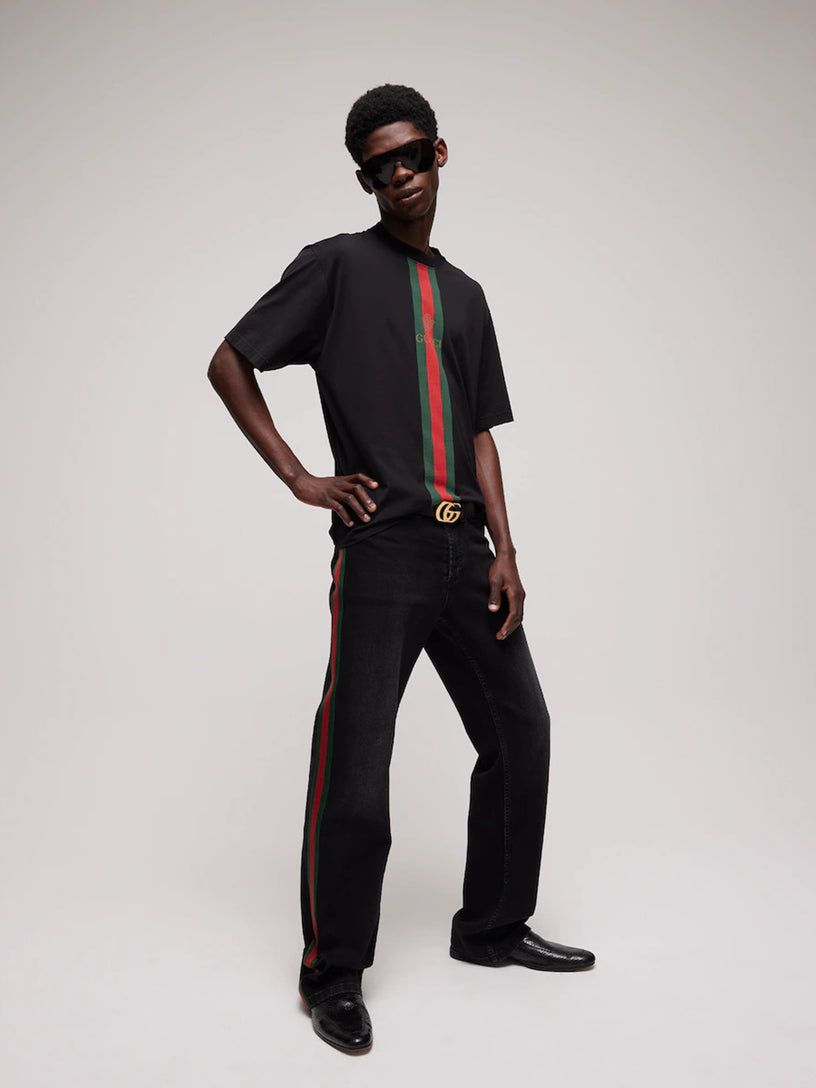 T-shirt in jersey di cotone con stampa