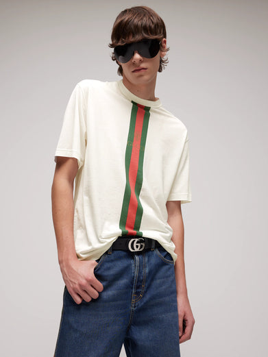T-shirt in jersey di cotone con stampa