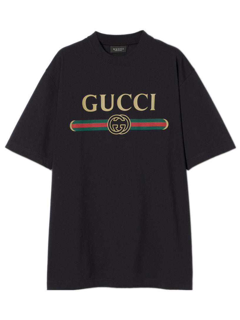 T-shirt in jersey di cotone e seta con stampa