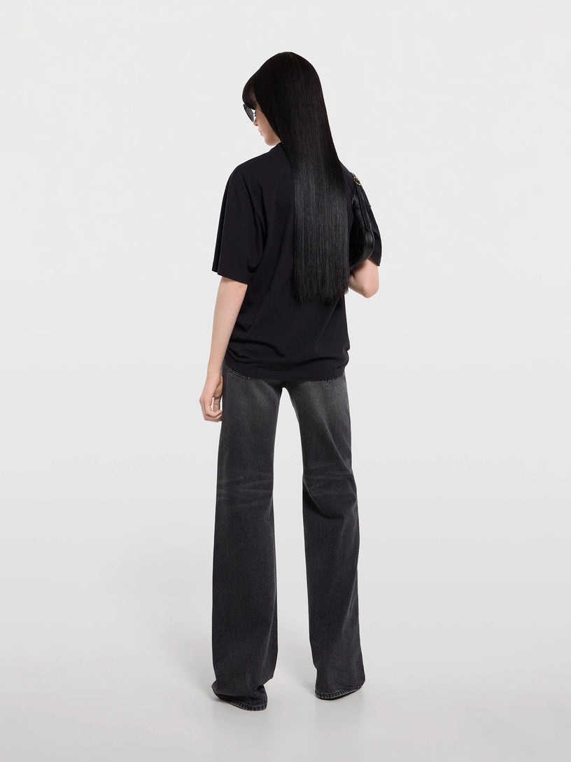 T-shirt in jersey di cotone e seta con stampa