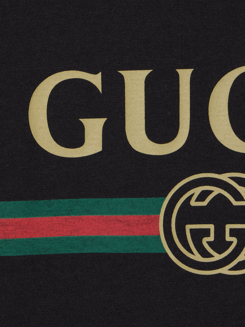 T-shirt in jersey di cotone e seta con stampa