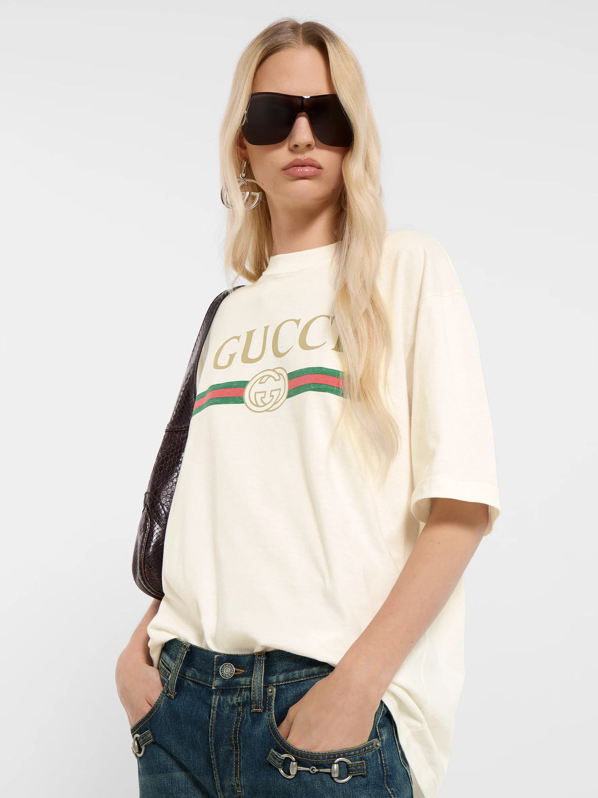 T-shirt in jersey di cotone e seta con stampa