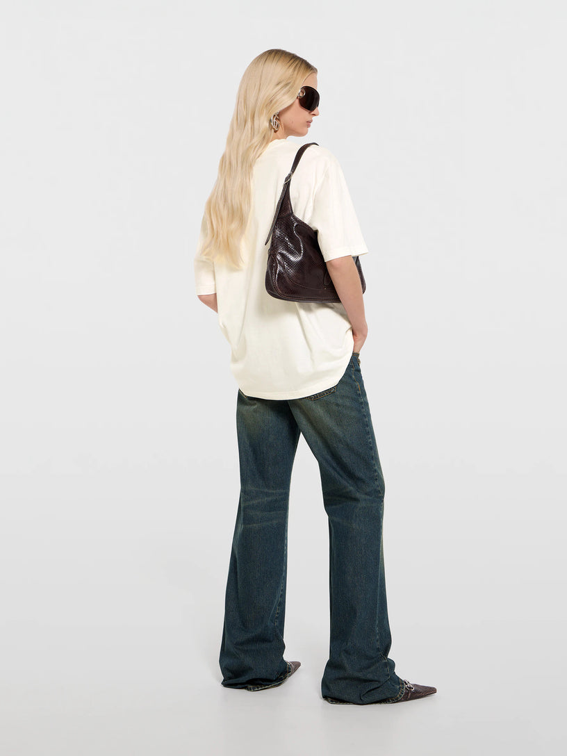 T-shirt in jersey di cotone e seta con stampa