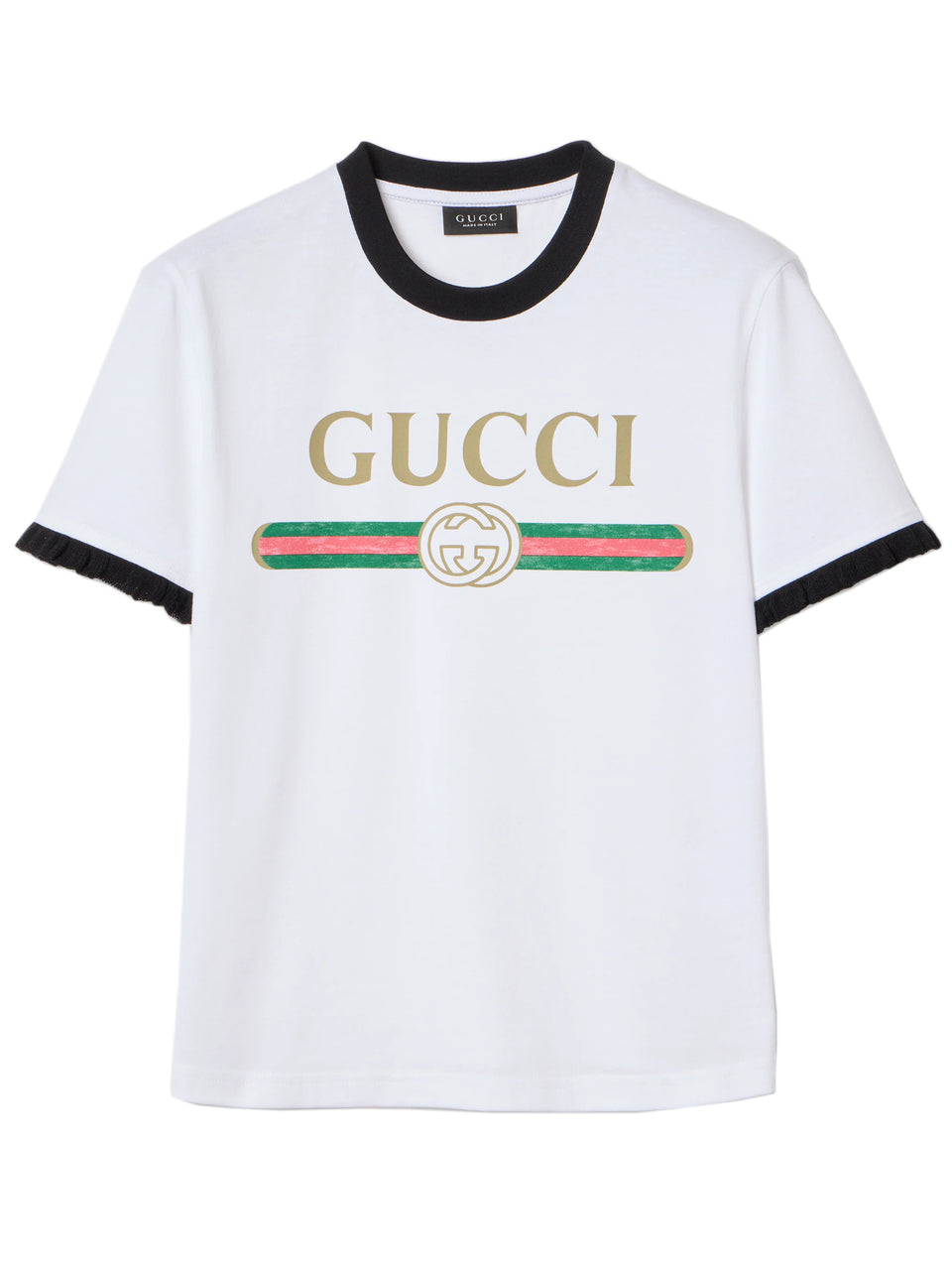 T-shirt in jersey di cotone stampato