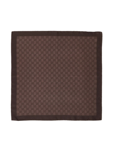 Carré in seta GG twill jacquard
