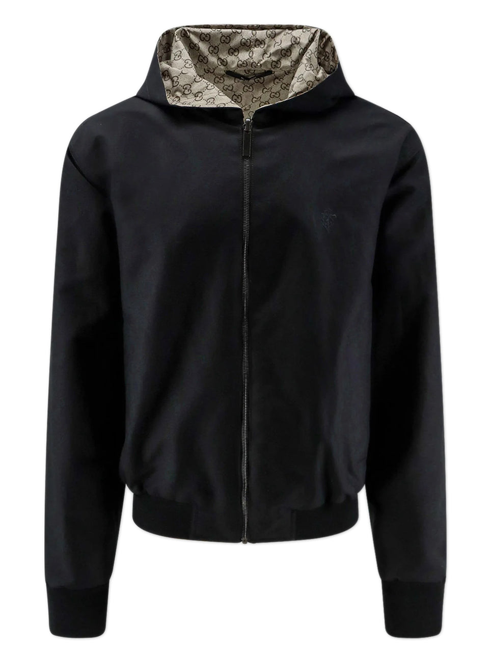 Reversible cotton canvas zip jacket