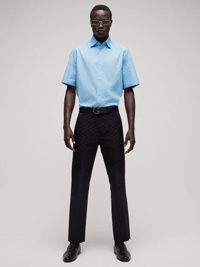 Camicia in popeline di cotone GG