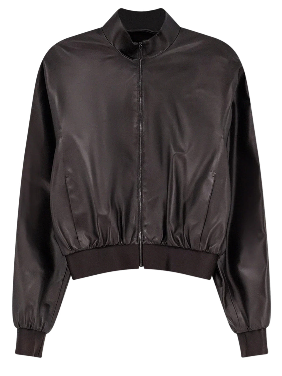 Bomber jacket in soft nappa leather