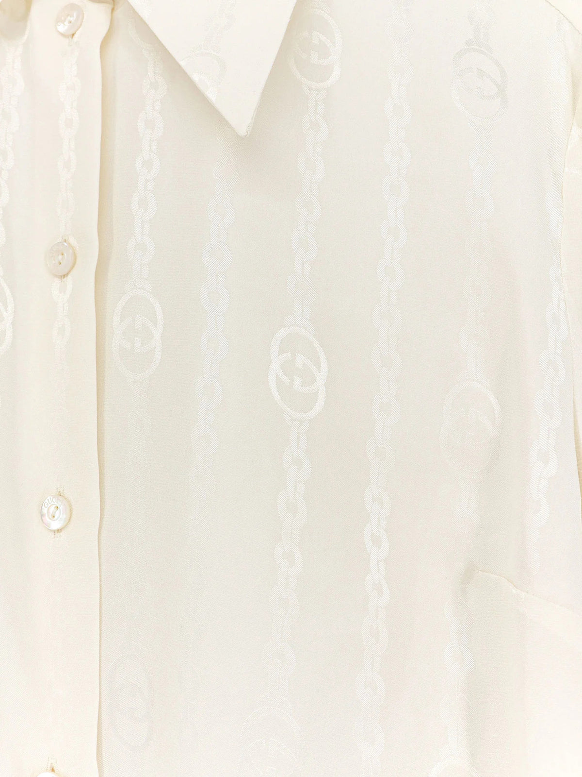 Camicia In Seta Con Stampa Iconica
