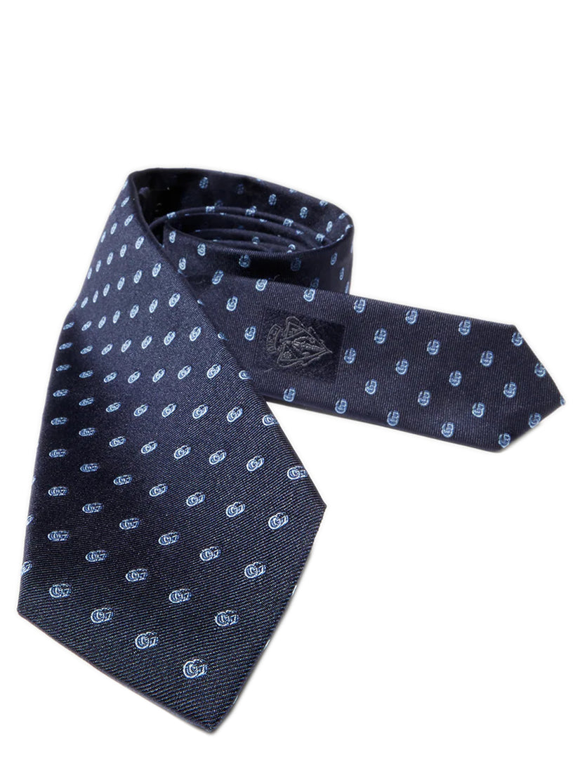 Cravatta in jacquard di seta con Doppia G