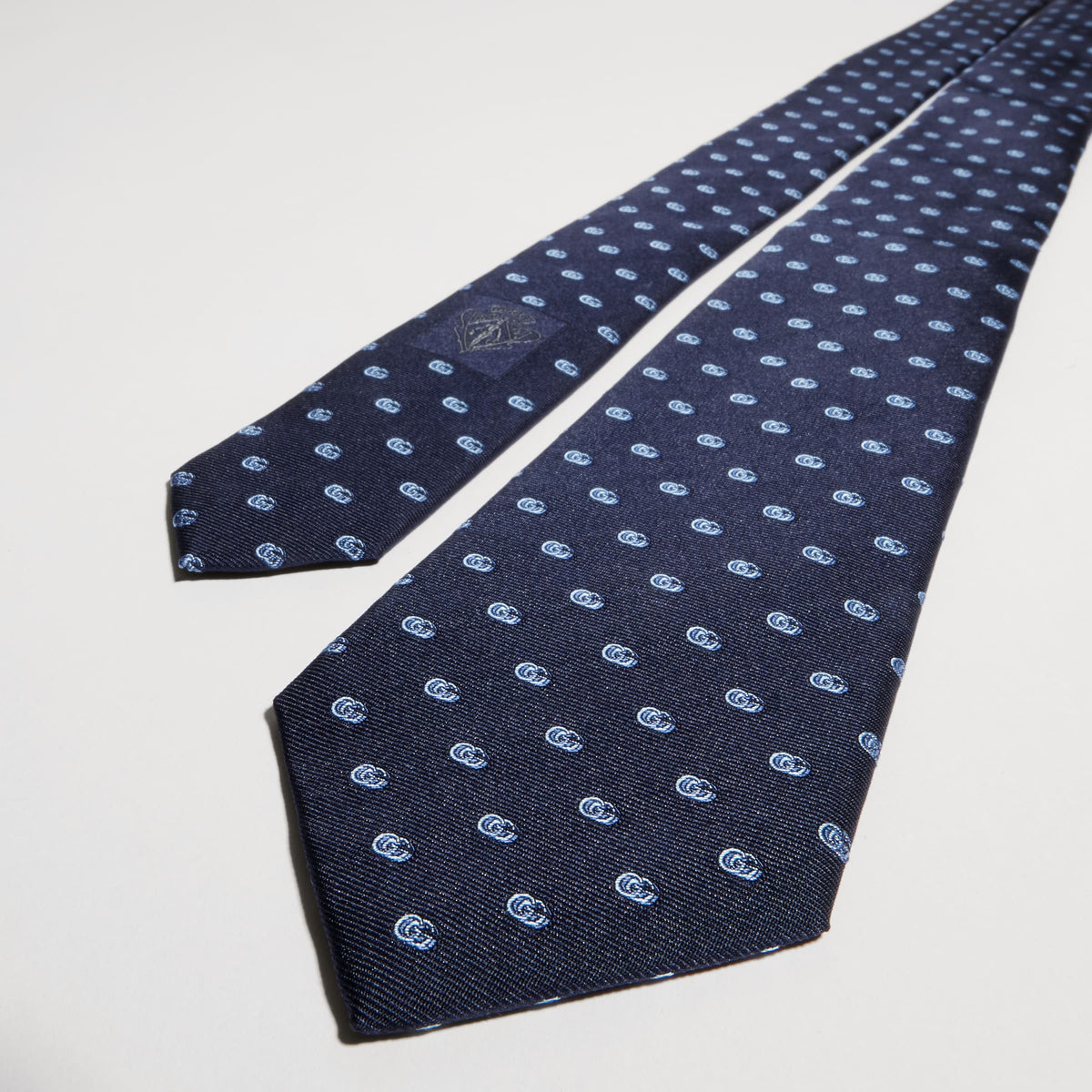 Cravatta in jacquard di seta con Doppia G