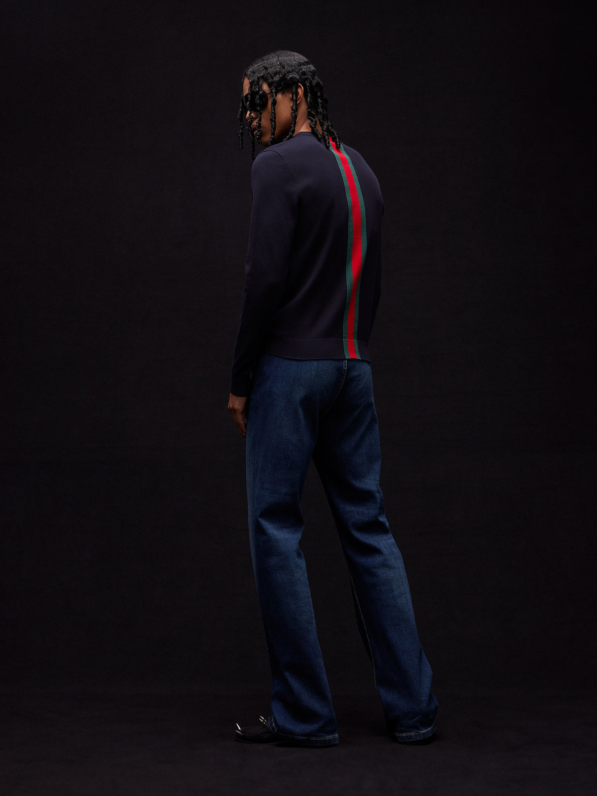 Maglione con intarsio Web