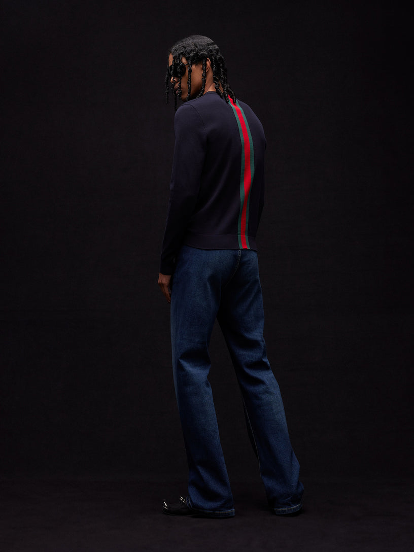 Maglione con intarsio Web