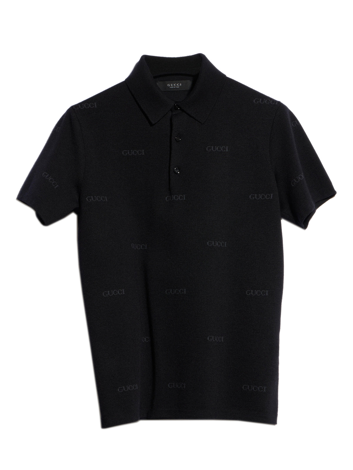 Polo in lana e seta Gucci jacquard