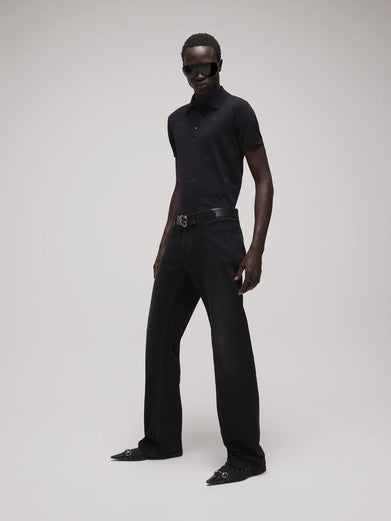 Polo in lana e seta Gucci jacquard