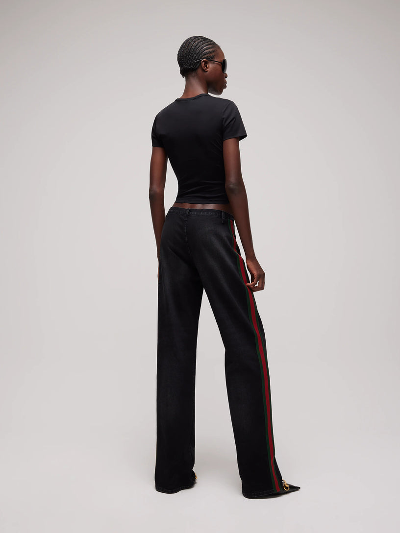 Denim stretch con nastro Web
