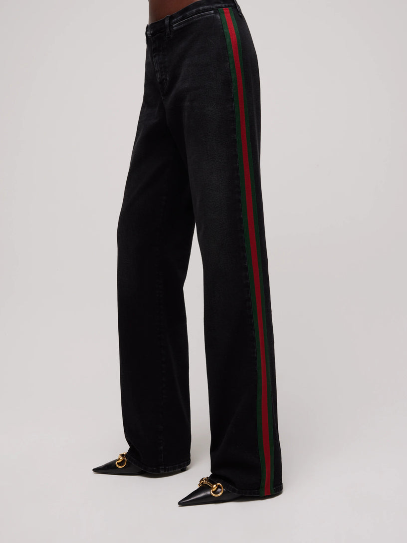 Denim stretch con nastro Web