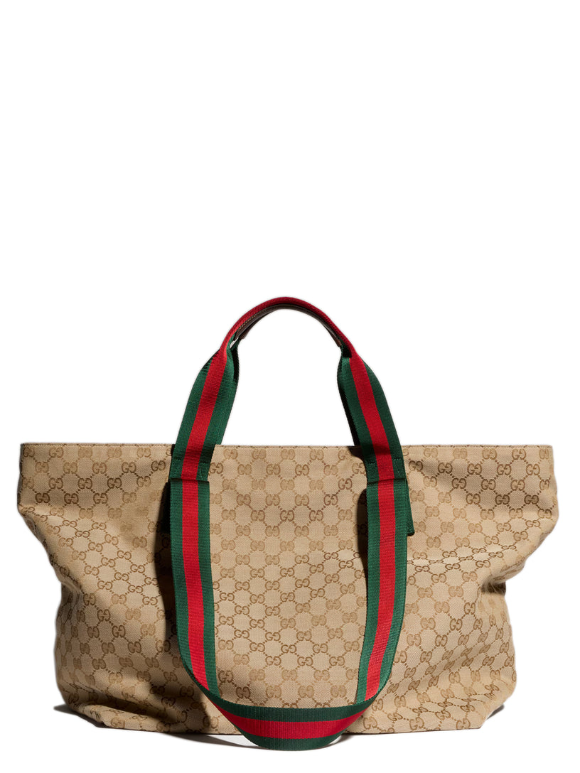 Borsa shopping con motivo GG misura media