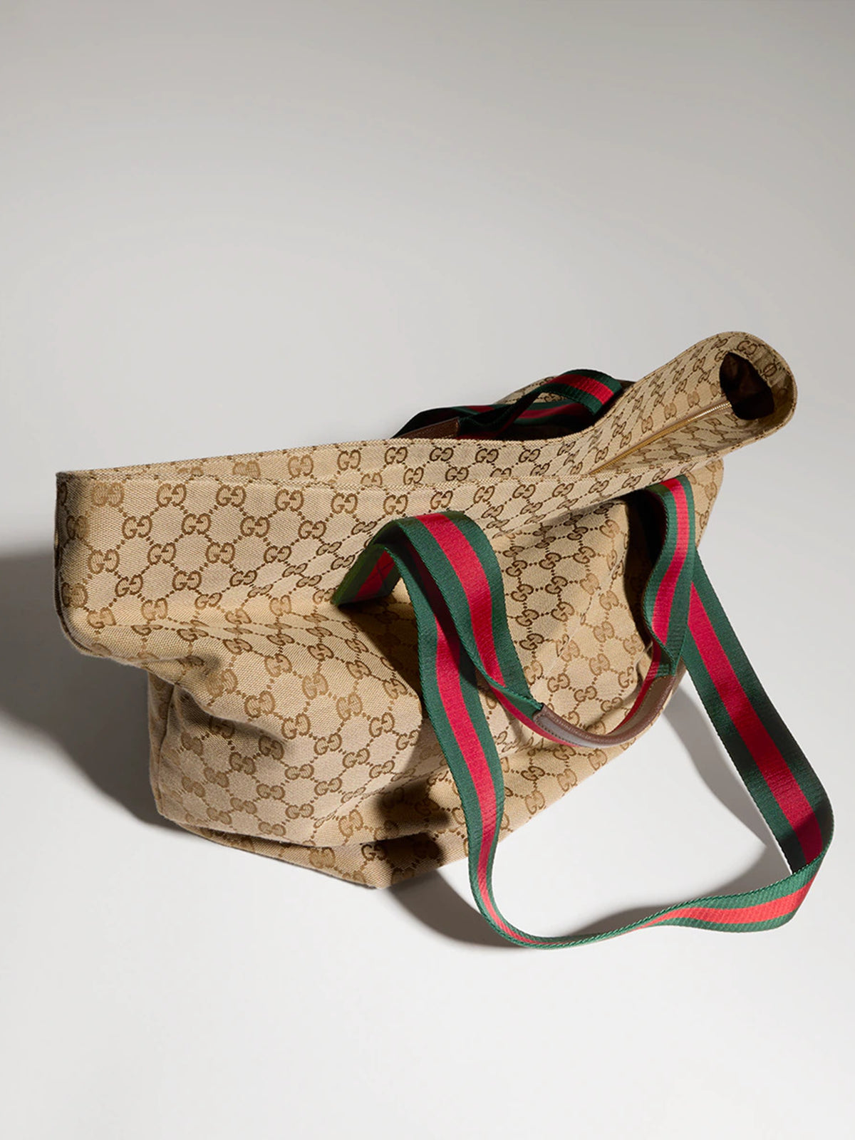 Borsa shopping con motivo GG misura media