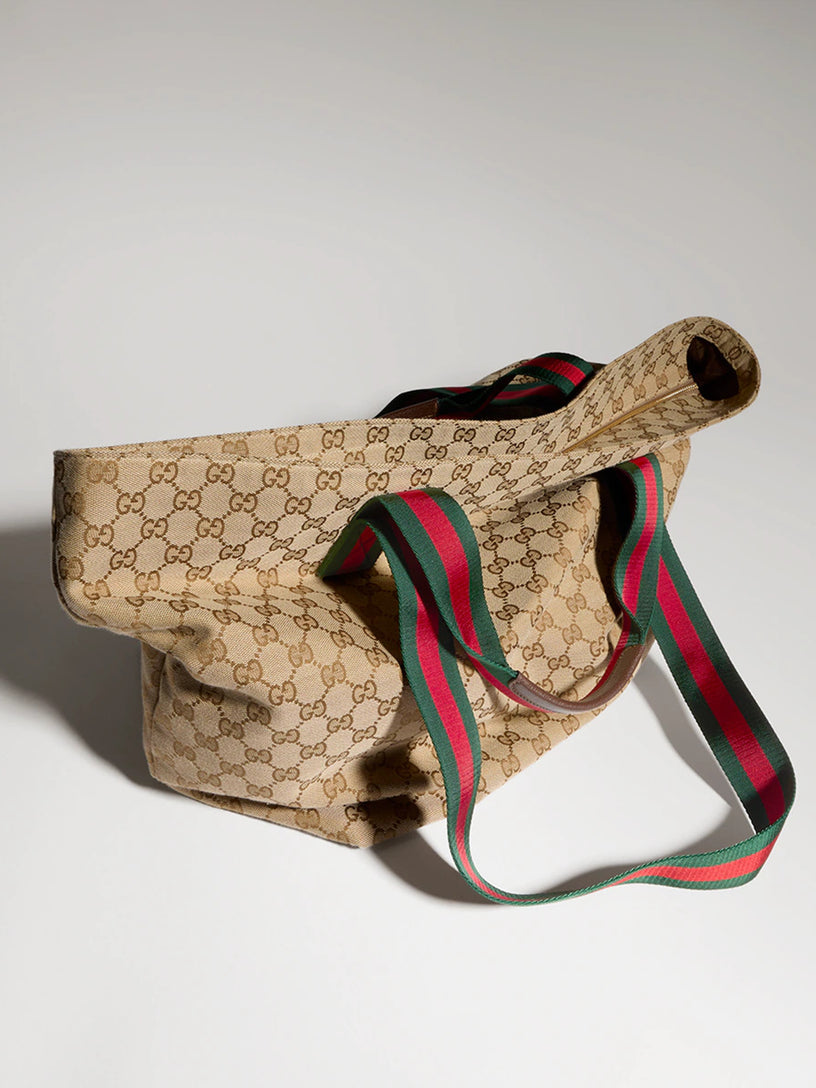 Borsa shopping con motivo GG misura media