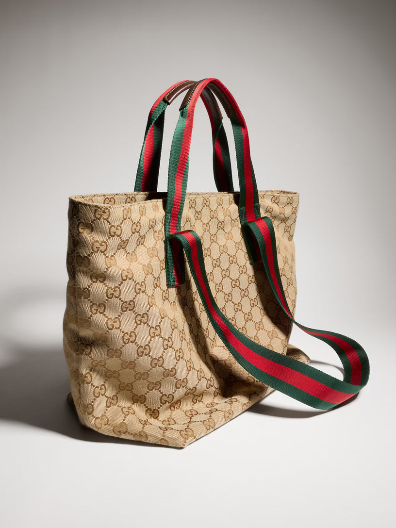 Borsa shopping con motivo GG misura piccola