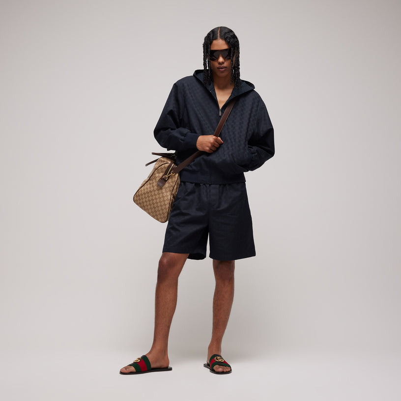 Shorts in tessuto di cotone GG