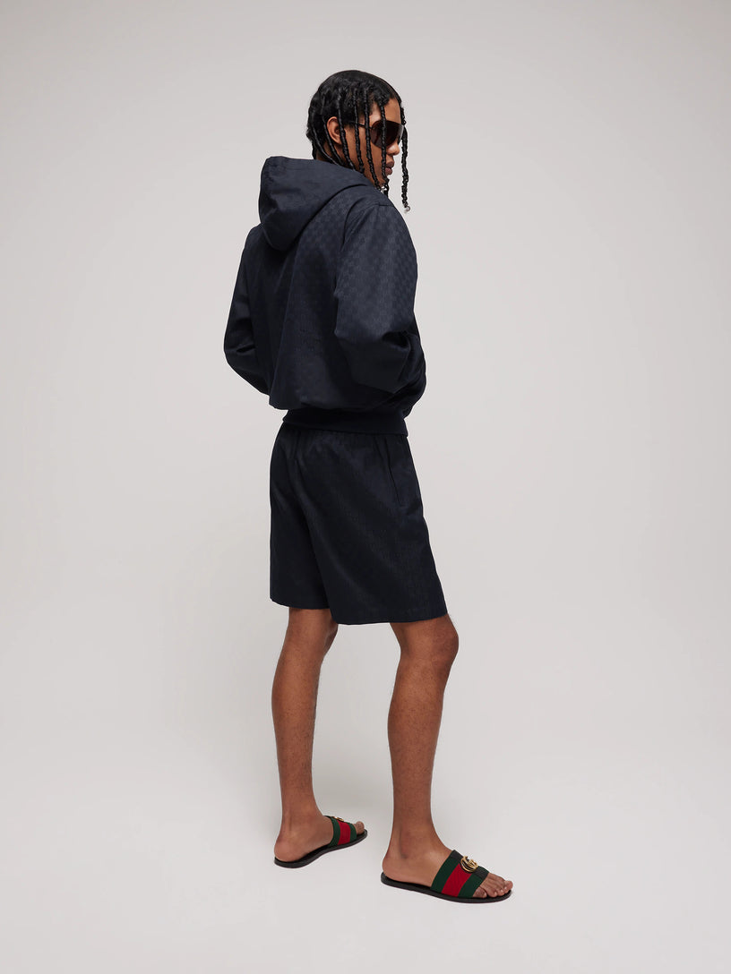 Shorts in tessuto di cotone GG