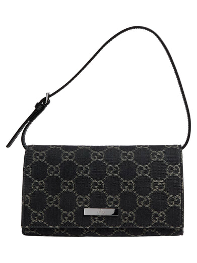 Pouch piccola con cinturino e placca Gucci
