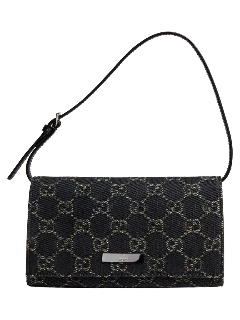 Pouch piccola con cinturino e placca Gucci