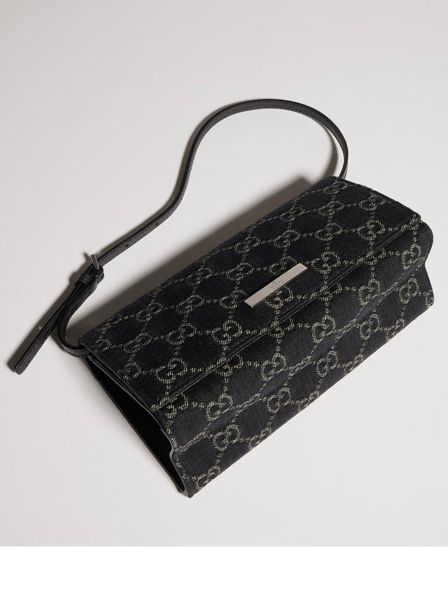 Small pouch with strap and Gucci plaque