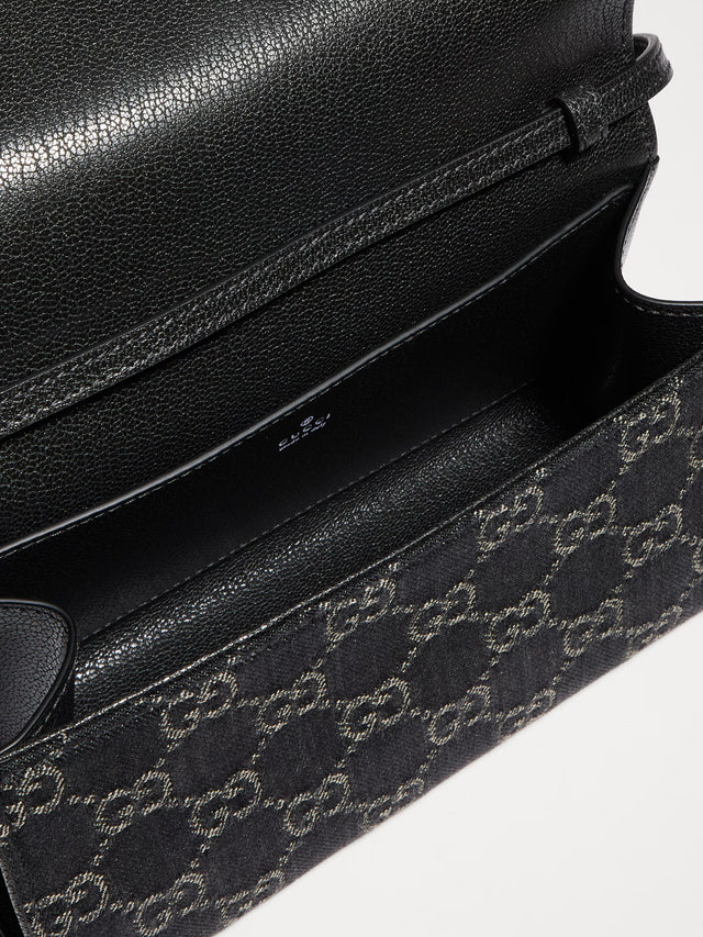 Small pouch with strap and Gucci plaque