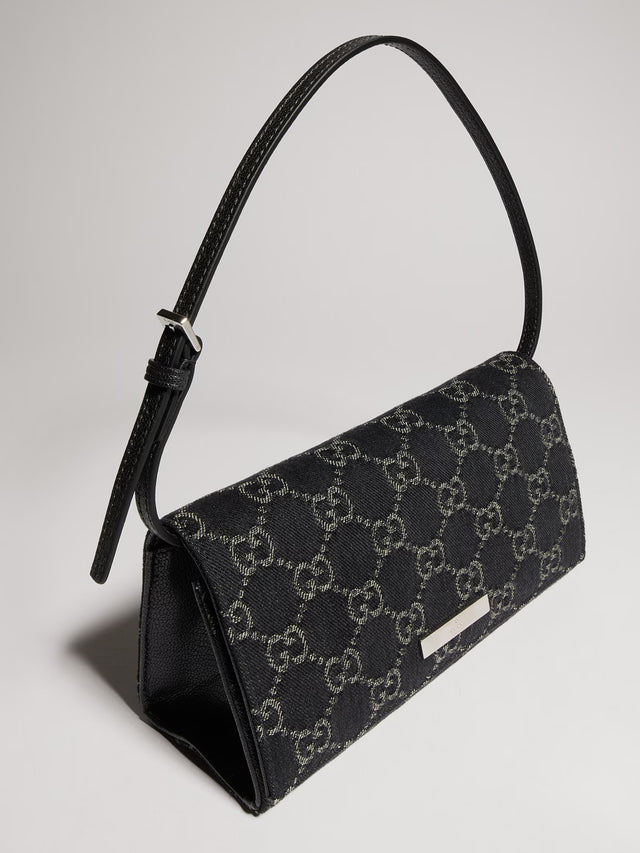 Small pouch with strap and Gucci plaque