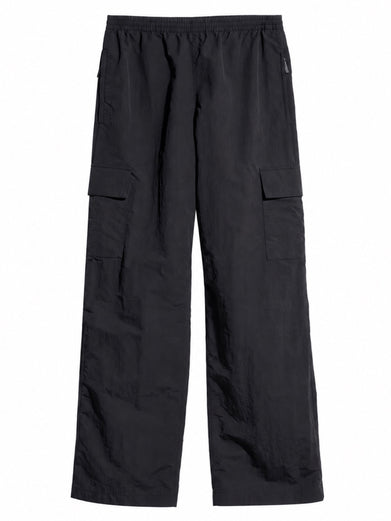 Pantalone cargo in faille di nylon froissé