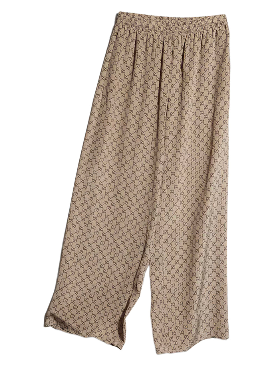 Printed silk leisure pants