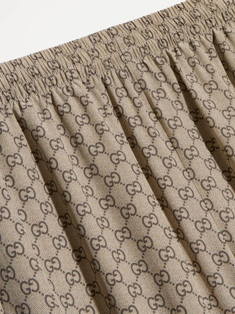 Pantaloni leisure in seta stampata