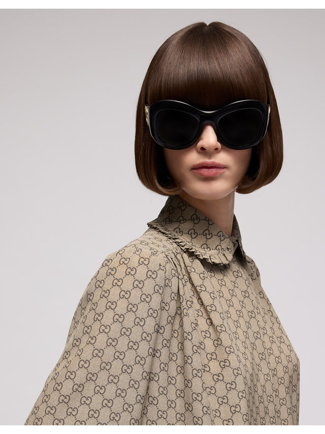 Printed silk crêpe de chine shirt 


<BR class=Apple-interchange-newline>