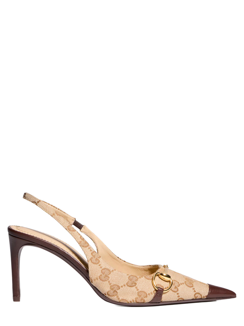 Décolleté slingback con GG