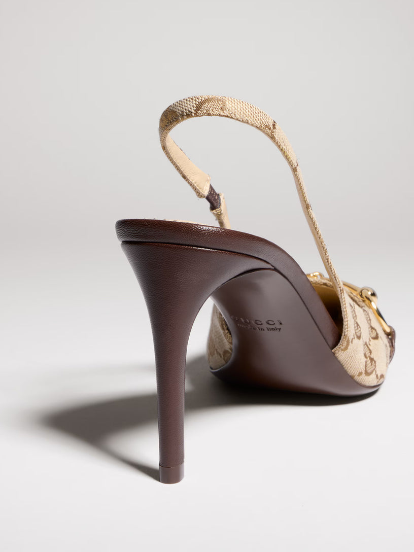 Décolleté slingback con GG