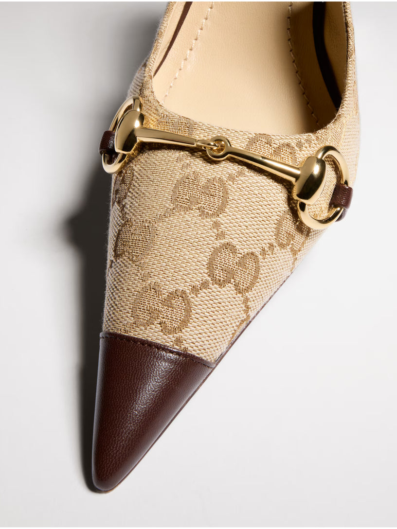 Décolleté slingback con GG