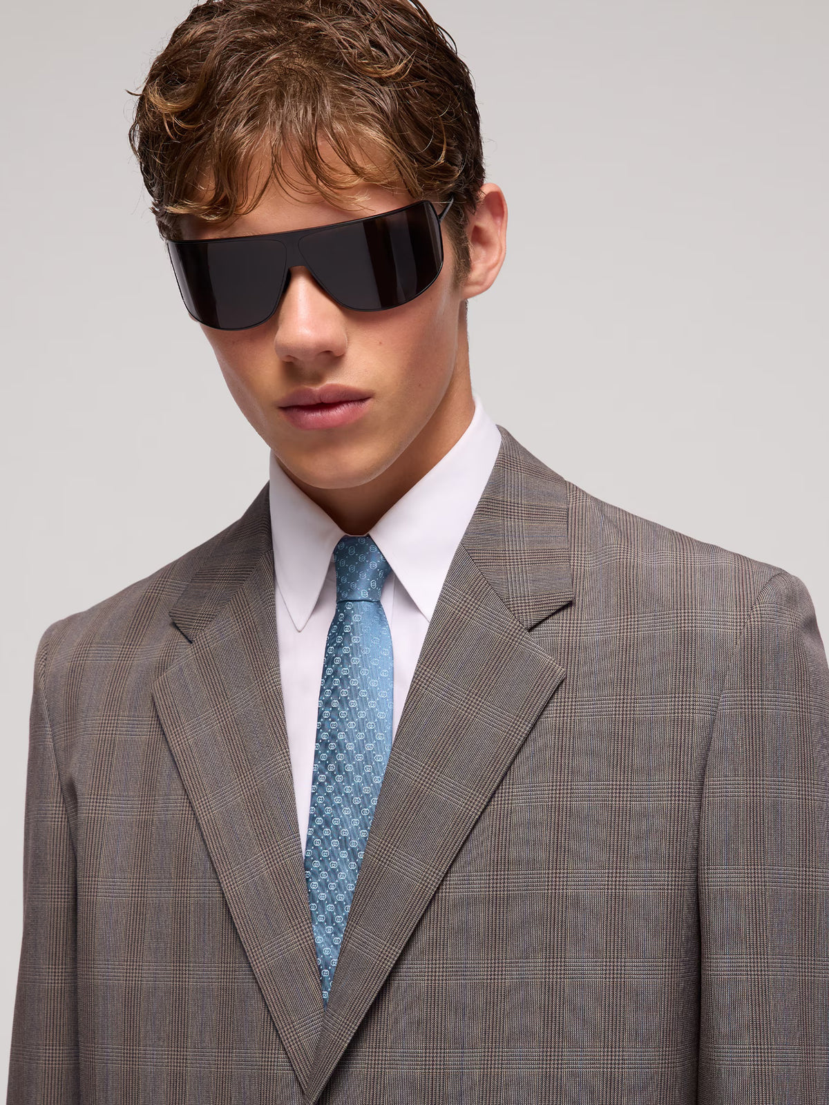 Cravatta in seta jacquard con Incrocio GG