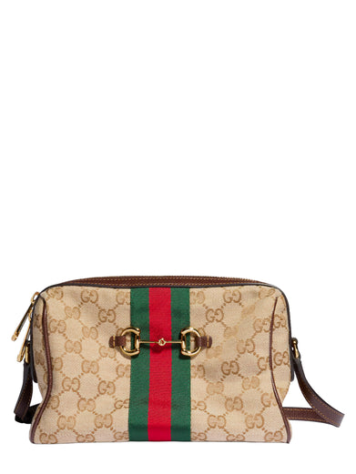 Camera bag Gucci Horsebit Web misura piccola