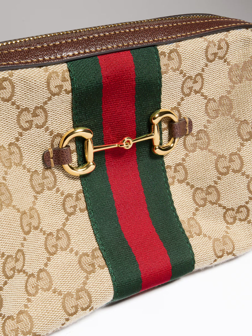 Camera bag Gucci Horsebit Web misura piccola
