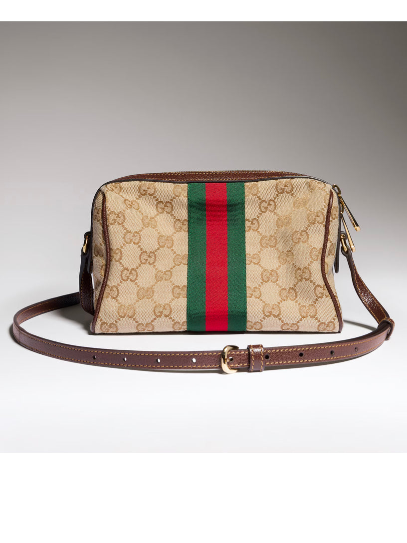 Camera bag Gucci Horsebit Web misura piccola