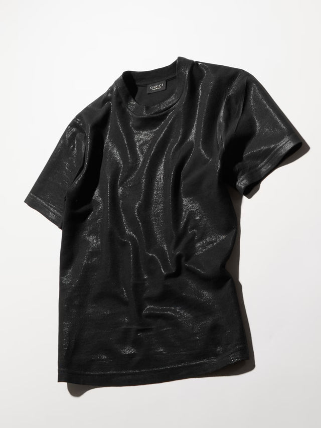 Technical cotton jersey T-shirt with print
