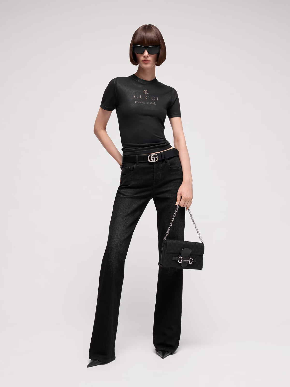 T-shirt in jersey di cotone tecnico con stampa