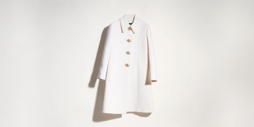 Cappotto con bottone doppia G