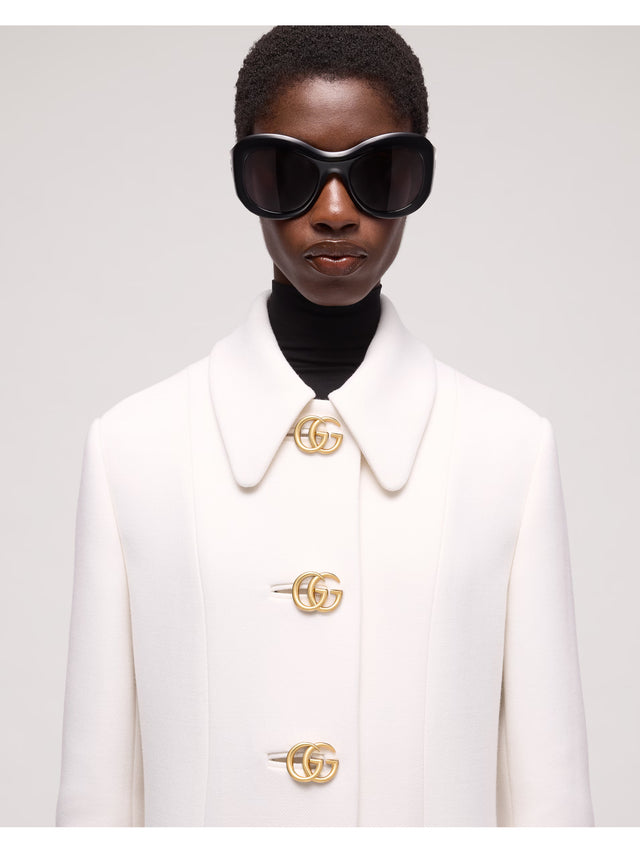 Coat with Double G button