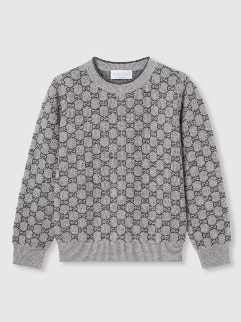Maglione in jacquard di lana GG